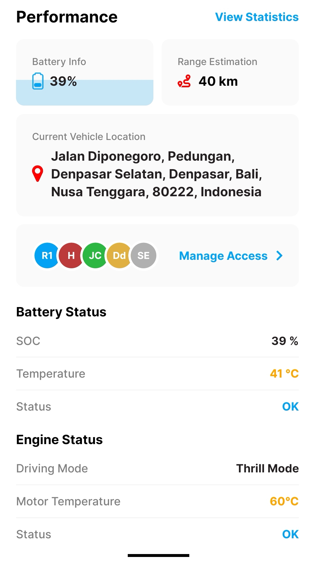 Performance Screen